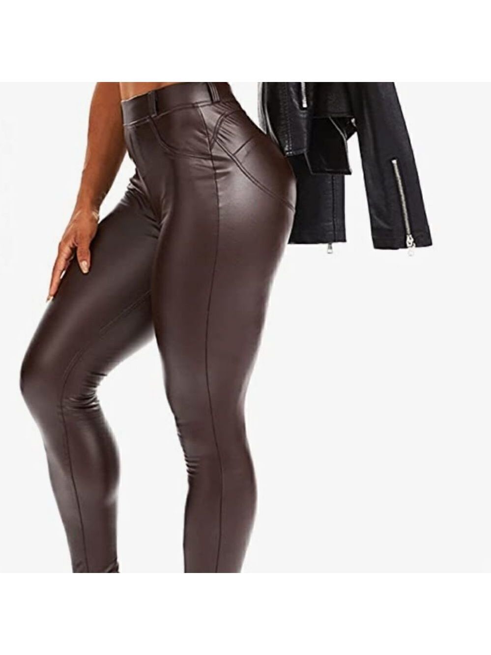 NWOT SEASUM Leather Pants for Women Faux Leather Leggings Sexy